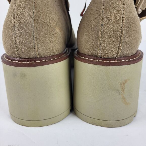 Blondo Giovanni Waterproof Platform Ankle Boots Beige Size 9M - Picture 7 of 15
